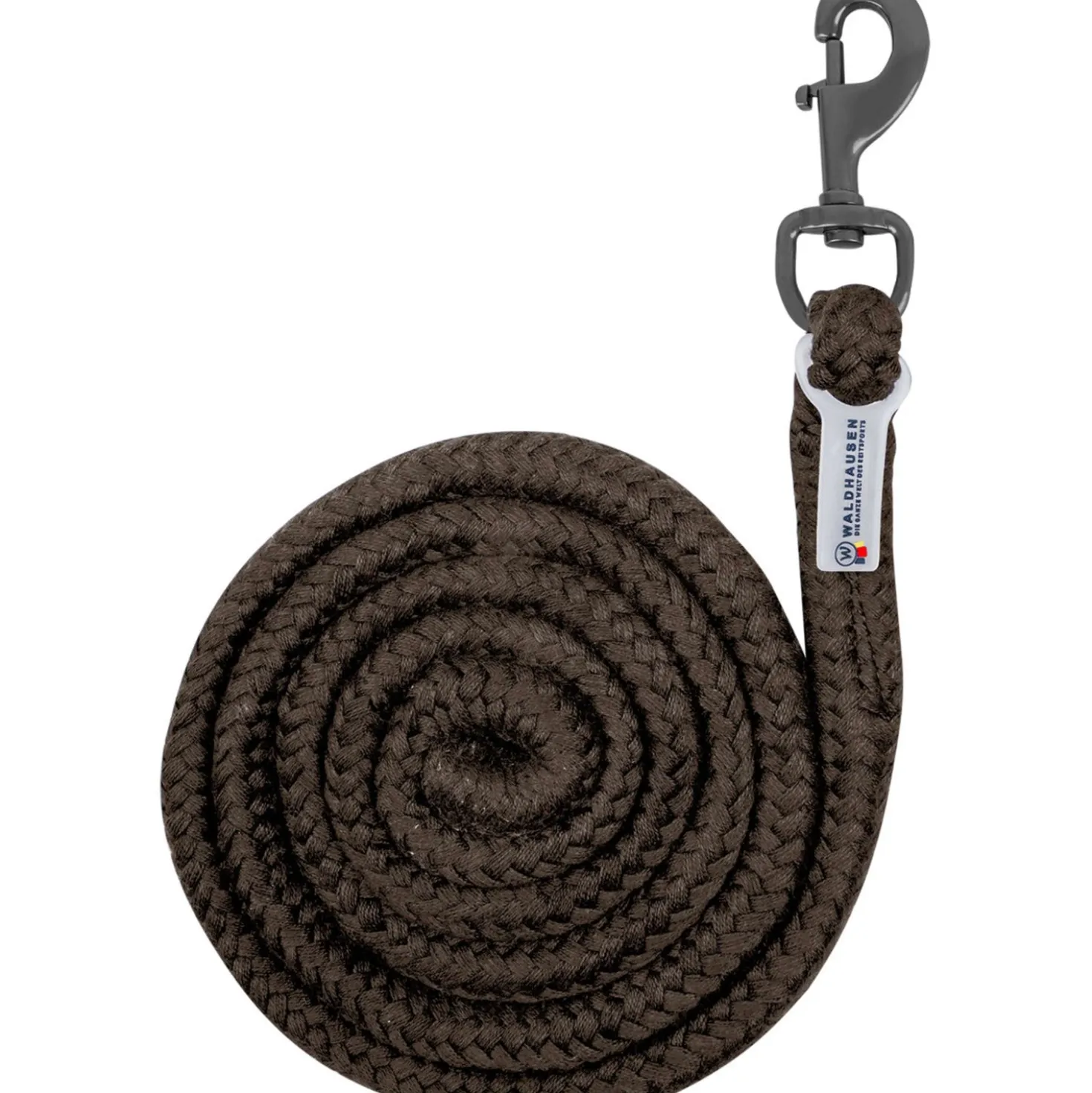 Waldhausen Halstertouw Plus met Musketonhaak Espresso