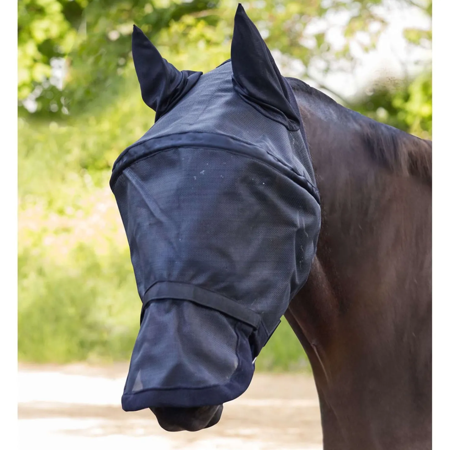 Waldhausen Vliegenmasker Premium Space met Oren en Neus Zwart