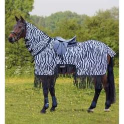 Waldhausen Vliegenuitrijdeken Zebra met Franjes Zebra