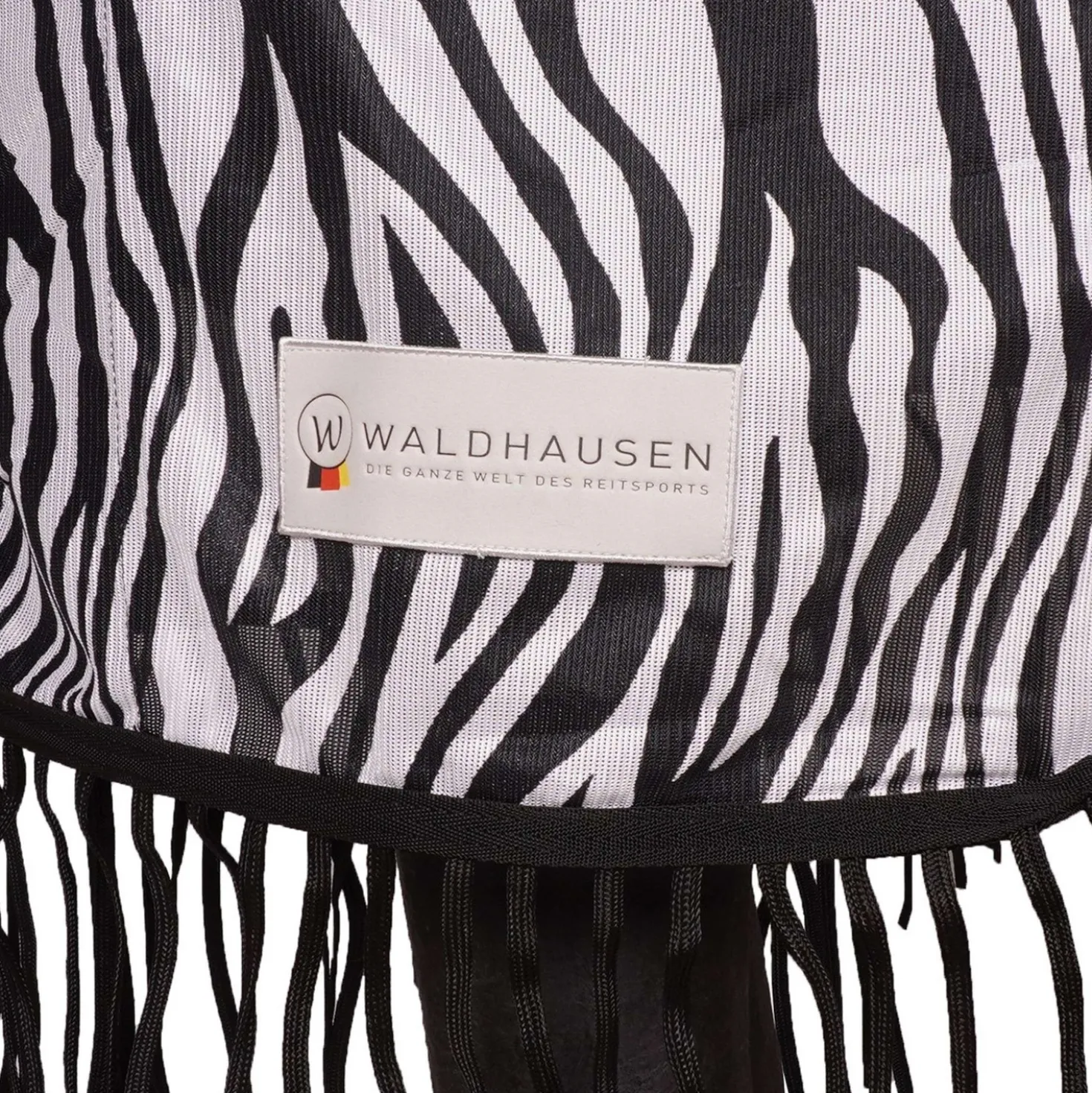 Waldhausen Vliegenuitrijdeken Zebra met Franjes Zebra