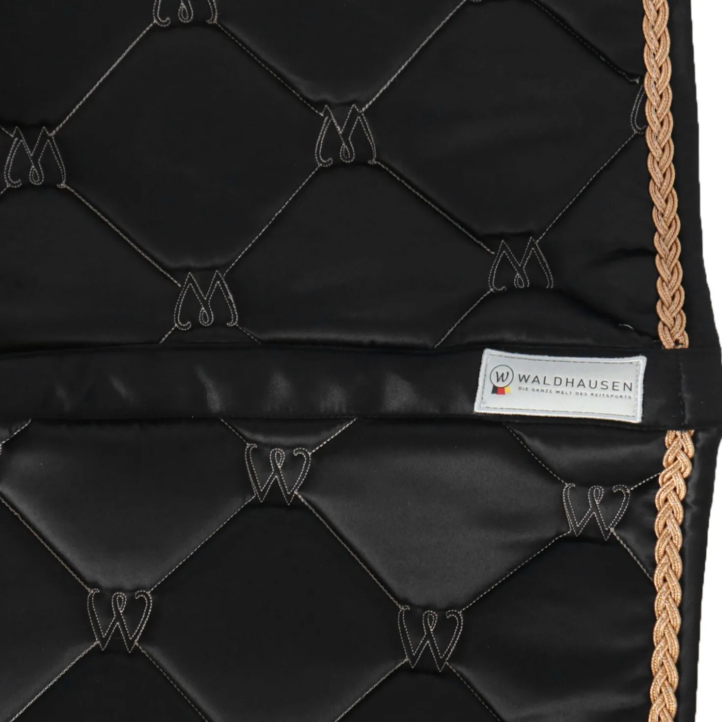 Waldhausen Zadeldekje Valencia Dressuur Zwart/Rosegold