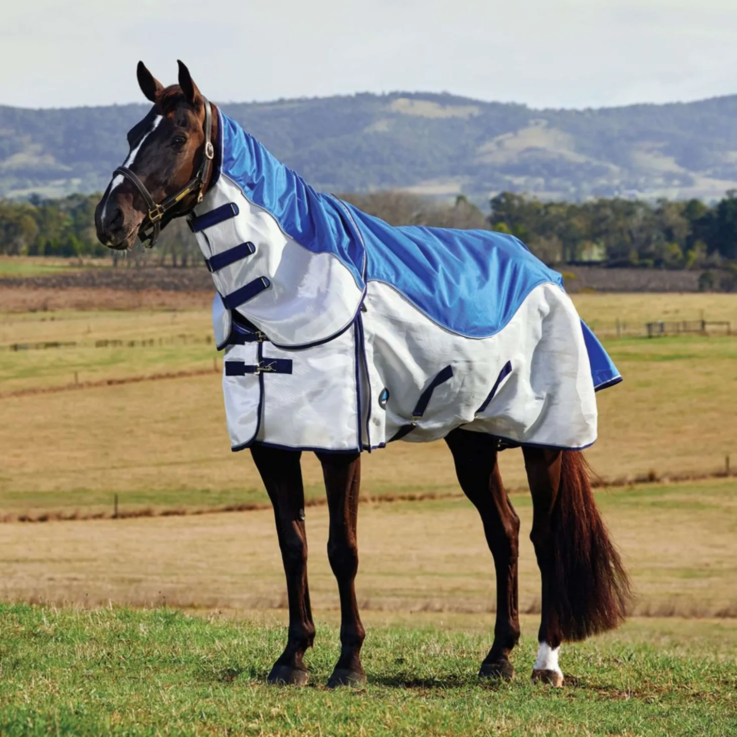 WeatherBeeta ComFiTec Duo Shield Detach-A-Neck Blauw/Zilver/Navy