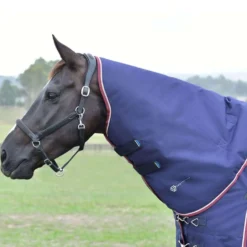 WeatherBeeta ComFiTec Essential Turnout Detach-A-Neck 50g Navy/Burgundy