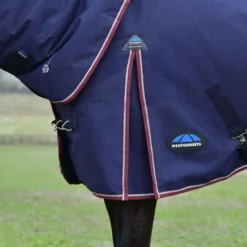 WeatherBeeta ComFiTec Essential Turnout Detach-A-Neck 50g Navy/Burgundy