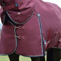 WeatherBeeta ComFiTec Essential Turnout Detach-A-Neck 50g Burgundy/Navy