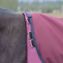 WeatherBeeta ComFiTec Essential Turnout Detach-A-Neck 50g Burgundy/Navy