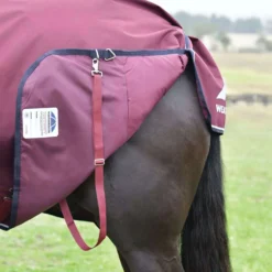 WeatherBeeta ComFiTec Essential Turnout Detach-A-Neck 50g Burgundy/Navy