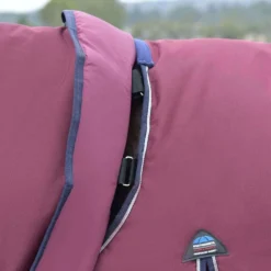 WeatherBeeta ComFiTec Essential Turnout Detach-A-Neck 50g Burgundy/Navy