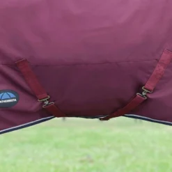 WeatherBeeta ComFiTec Essential Turnout Detach-A-Neck 50g Burgundy/Navy