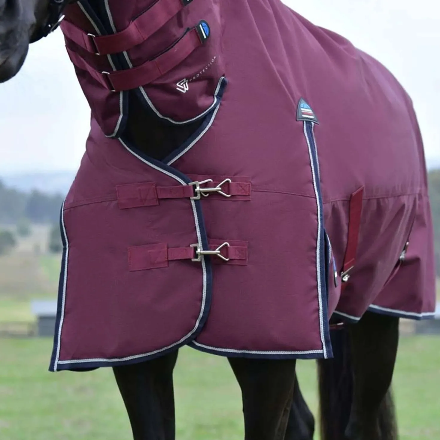 WeatherBeeta ComFiTec Essential Turnout Combo 50g Burgundy/Navy