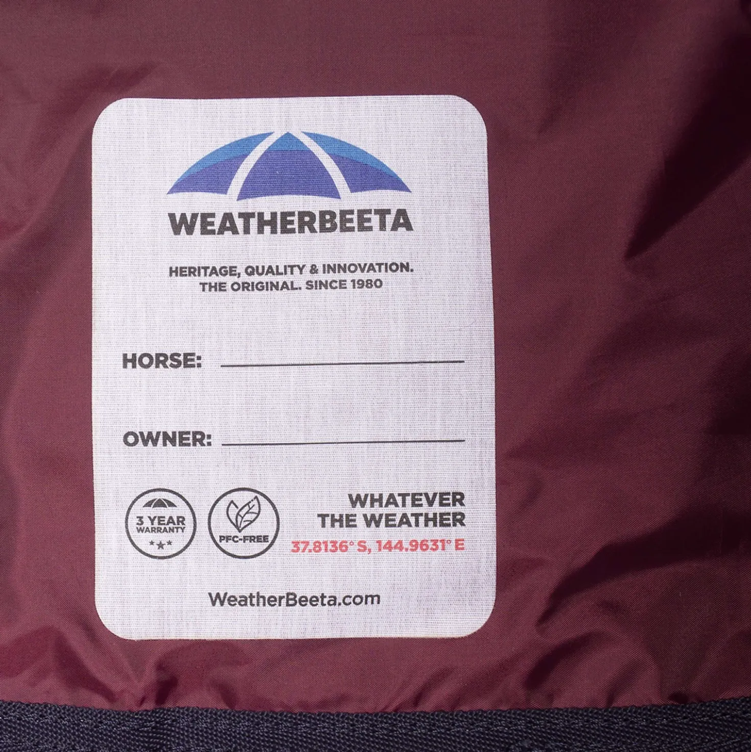 WeatherBeeta ComFiTec Essential Turnout Combo 50g Burgundy/Navy