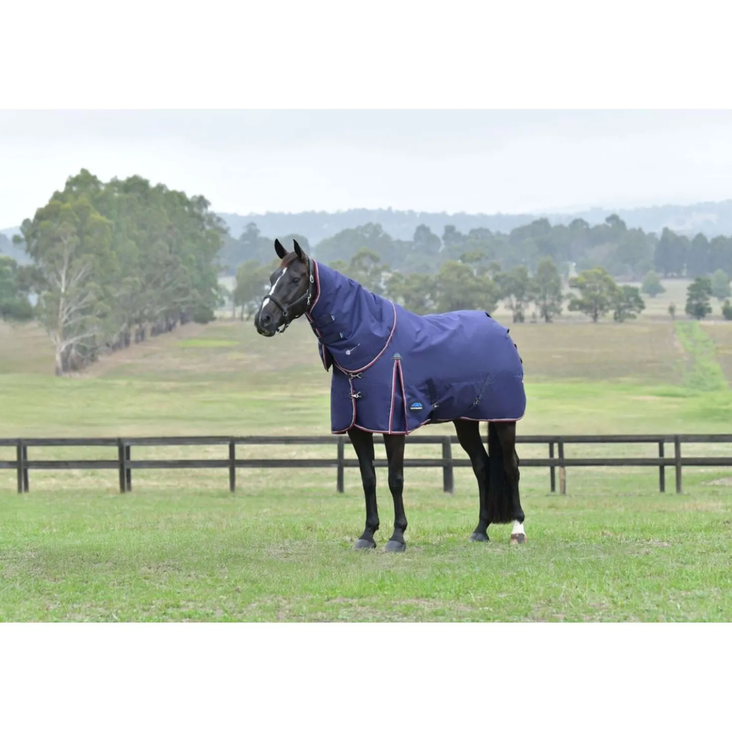 WeatherBeeta ComFiTec Essential Turnout Detach-A-Neck 220g Navy/Burgundy