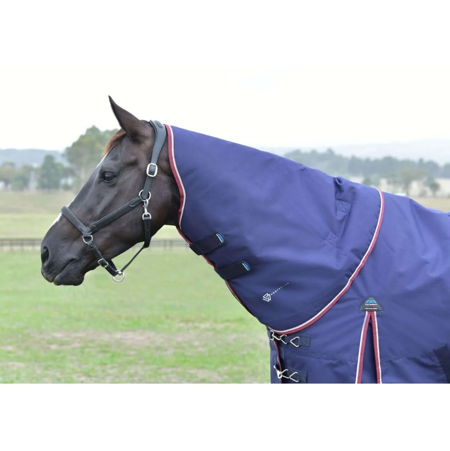WeatherBeeta ComFiTec Essential Turnout Detach-A-Neck 220g Navy/Burgundy