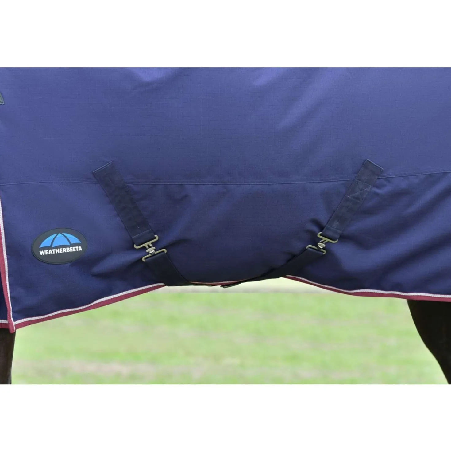 WeatherBeeta ComFiTec Essential Turnout Detach-A-Neck 220g Navy/Burgundy
