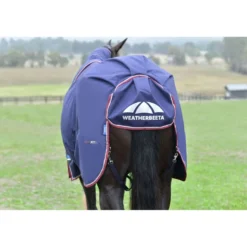 WeatherBeeta ComFiTec Essential Turnout Detach-A-Neck 220g Navy/Burgundy