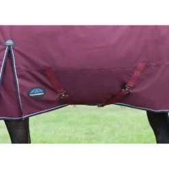 WeatherBeeta ComFiTec Essential Turnout Detach-A-Neck 220g Burgundy/Navy