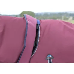 WeatherBeeta ComFiTec Essential Turnout Detach-A-Neck 220g Burgundy/Navy