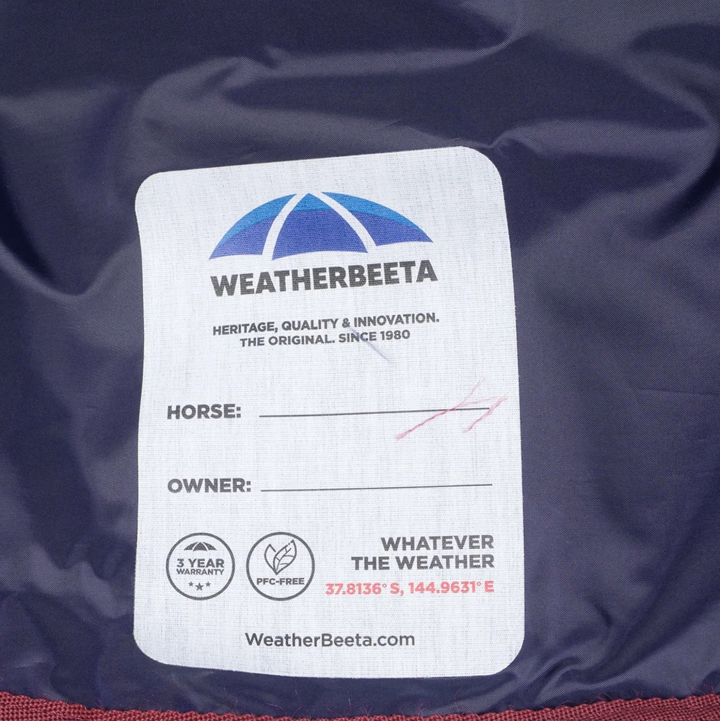 WeatherBeeta ComFiTec Essential Turnout Combo 220g Navy/Burgundy