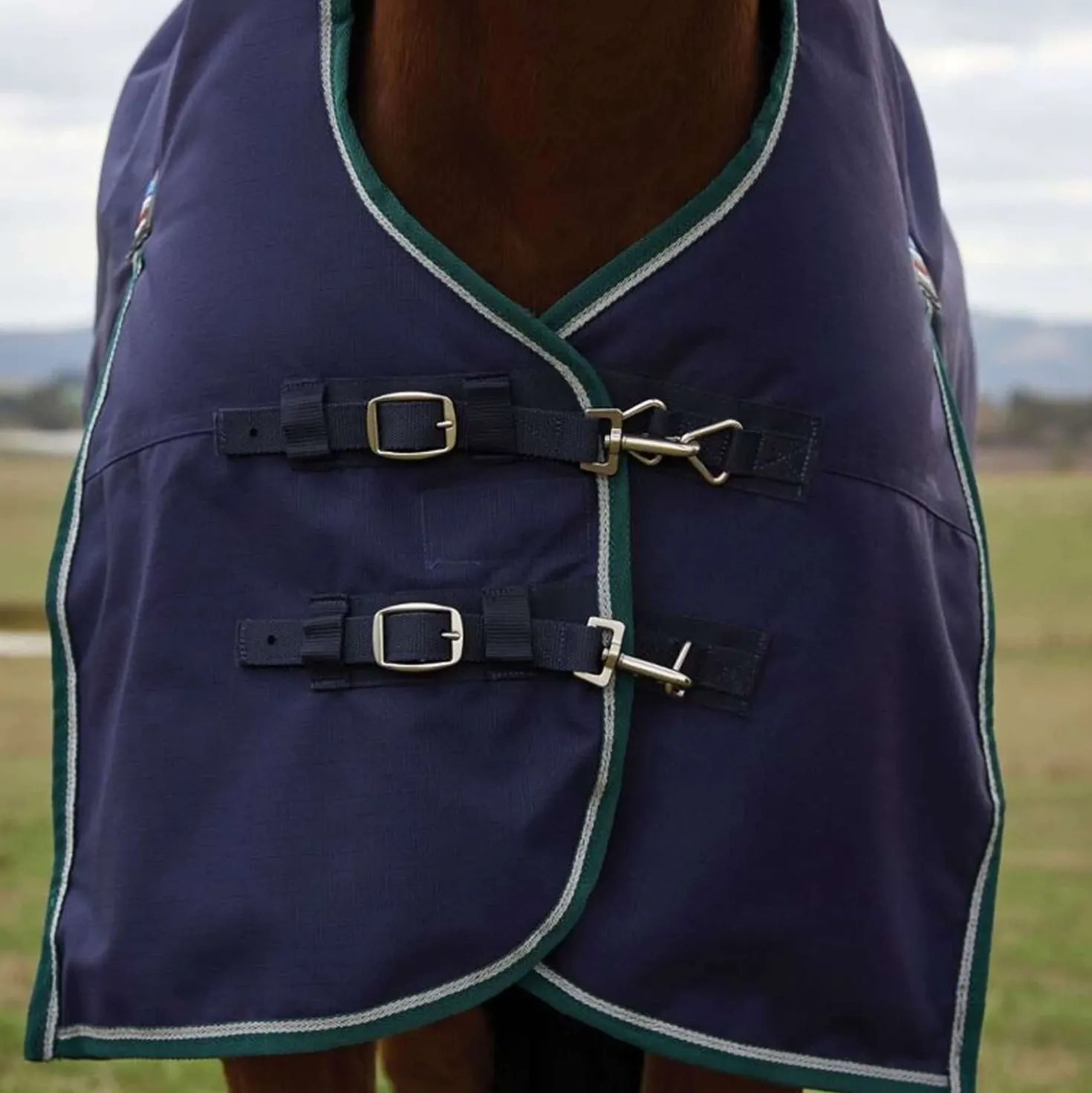 WeatherBeeta ComFiTec Plus Dynamic Turnout High Neck 100g Navy/Forest Green