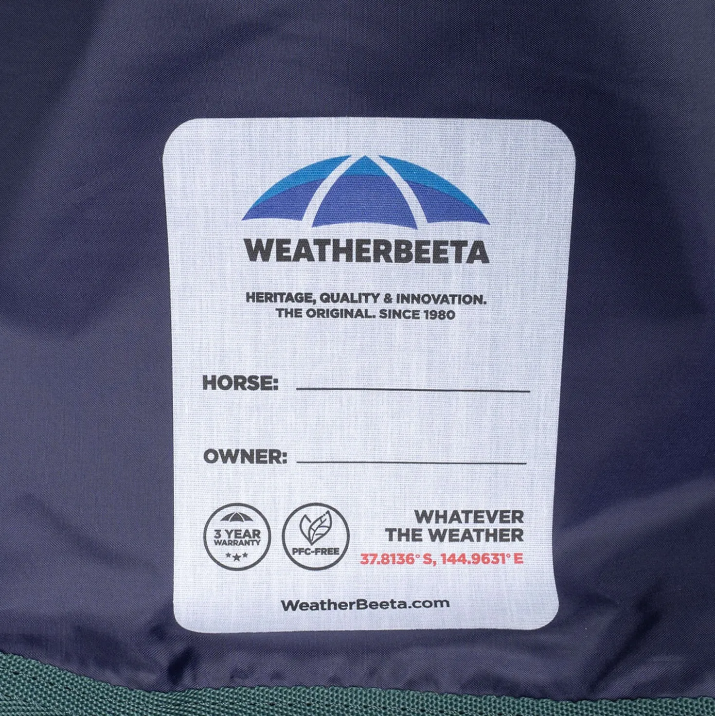 WeatherBeeta ComFiTec Plus Dynamic Turnout High Neck 100g Navy/Forest Green