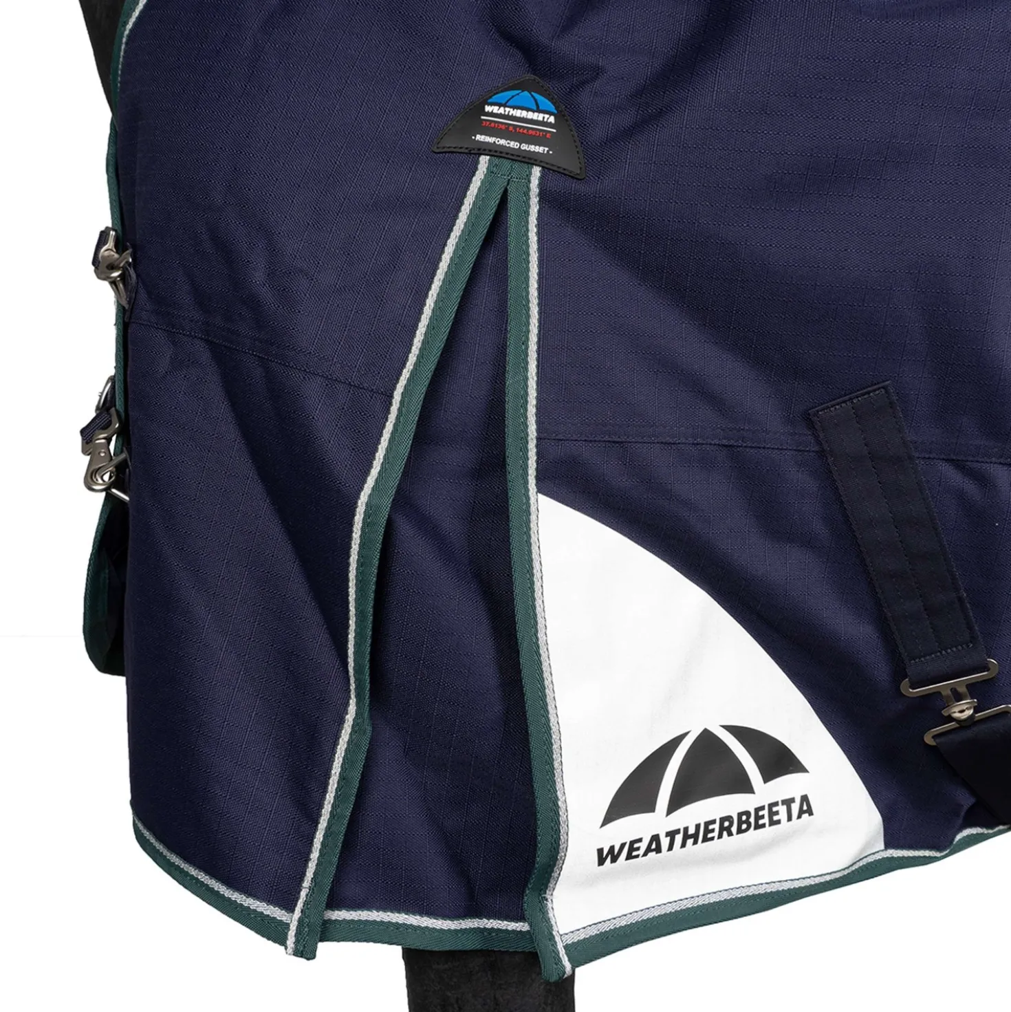 WeatherBeeta ComFiTec Plus Dynamic Turnout High Neck 100g Navy/Forest Green