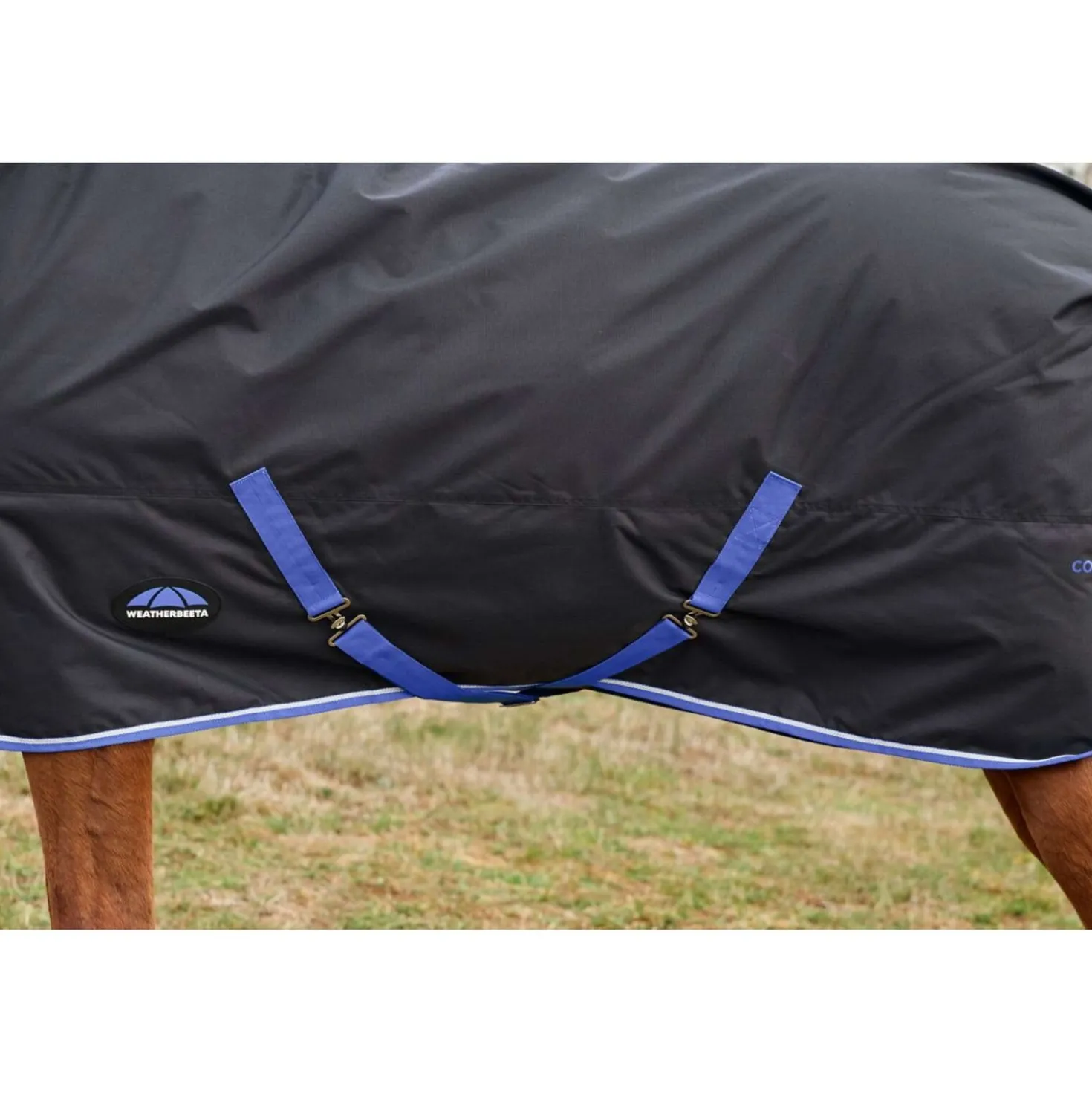 WeatherBeeta ComFiTec Tyro Turnout Standard Neck 220g Zwart/Kobalt