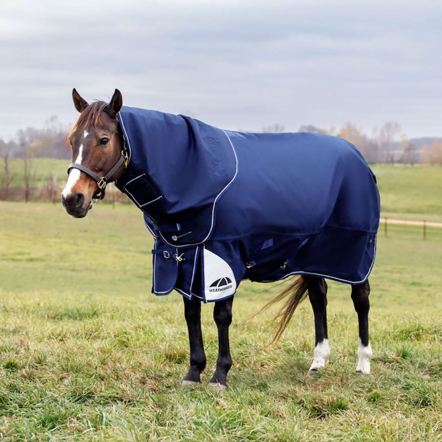 WeatherBeeta ComFiTec Ultra Turnout Standard Neck 220g Navy