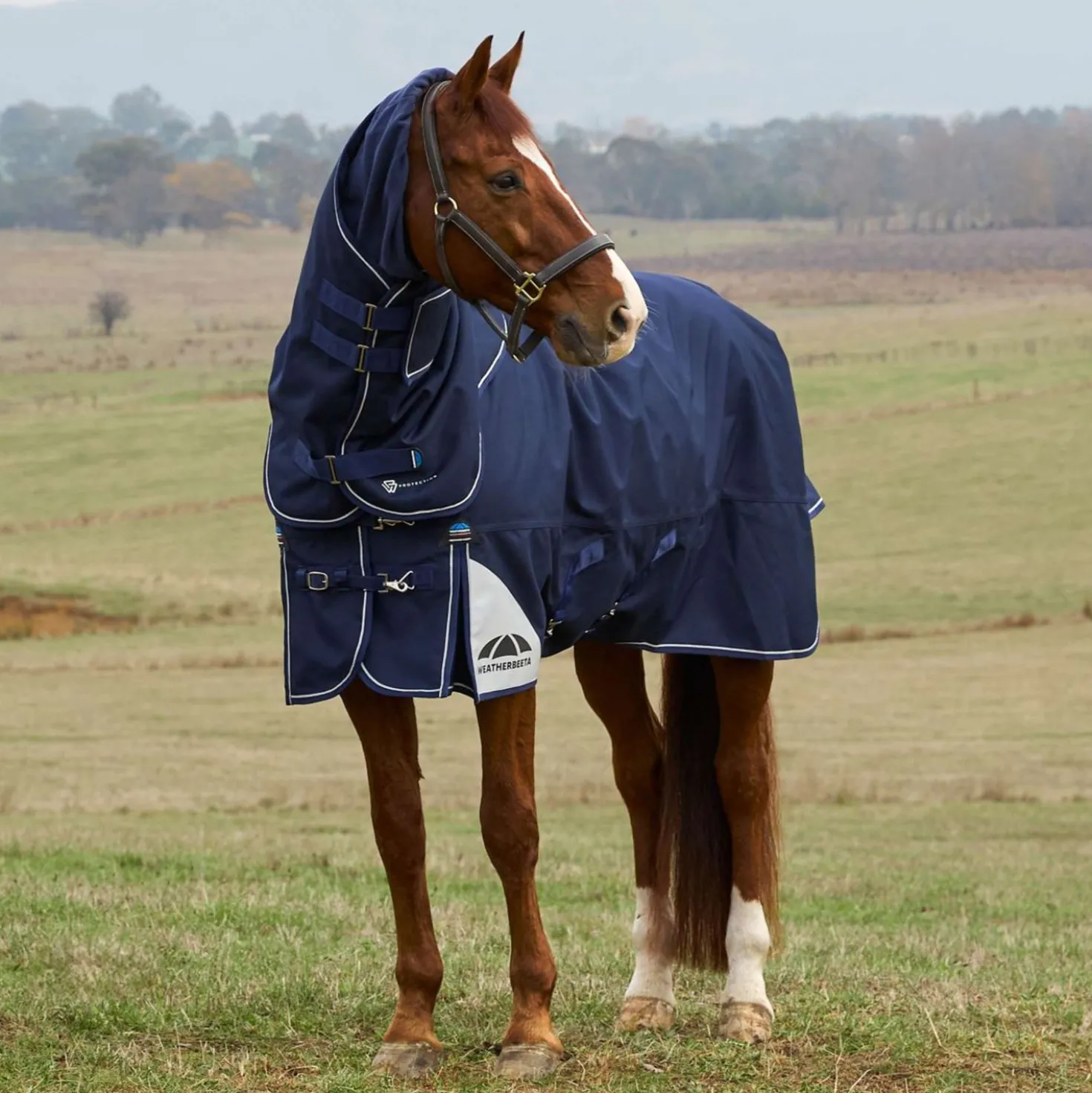 WeatherBeeta ComFiTec Ultra Turnout Detach-A-Neck 360g Navy