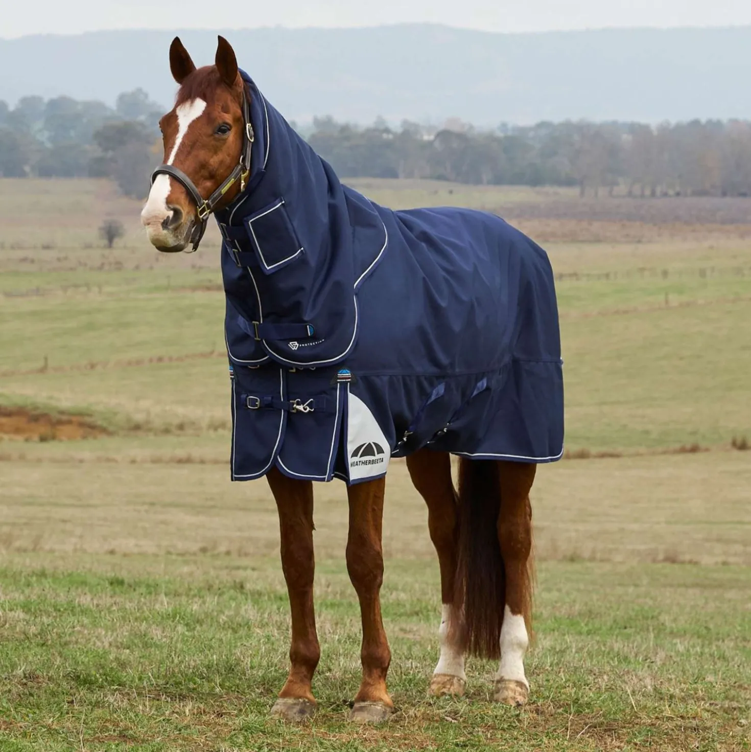 WeatherBeeta ComFiTec Ultra Turnout Detach-A-Neck 360g Navy