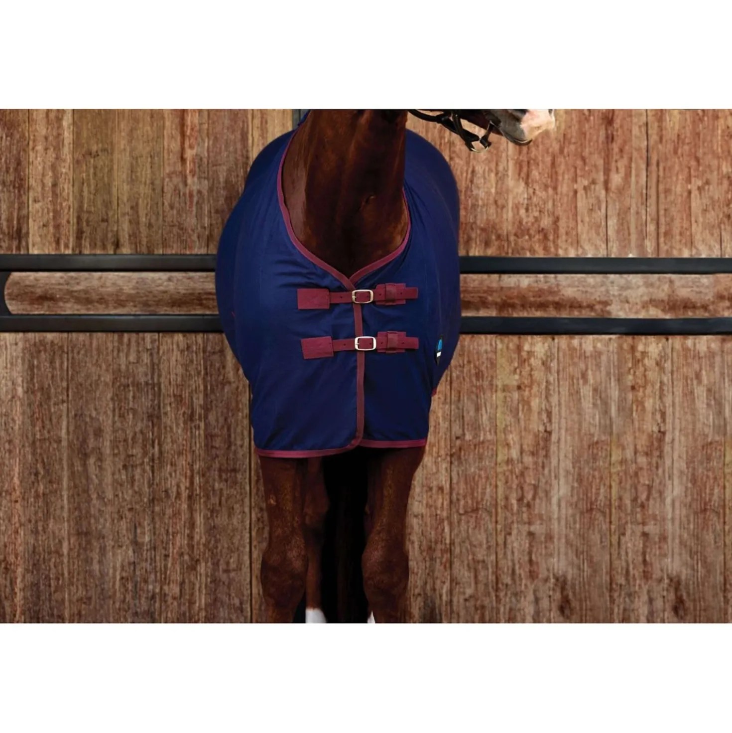 WeatherBeeta Cooler Cotton Sheet Standard Neck Navy/Burgundy