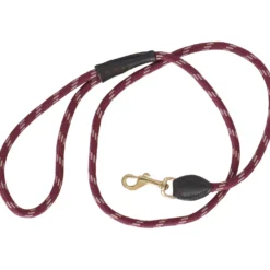 WeatherBeeta Dog Lead Rope Leather Burgundy/Brown