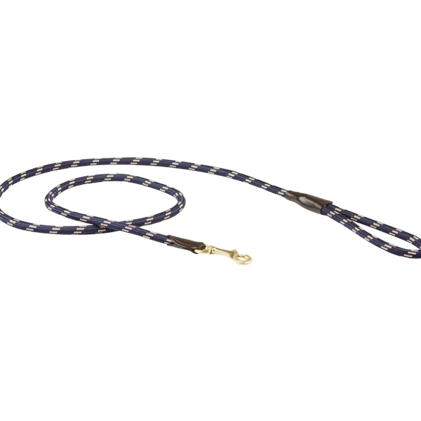 WeatherBeeta Dog Lead Rope Leather Navy/Brown