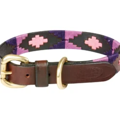 WeatherBeeta Halsband Polo Leer Cowdray Brown/Paars/Paars