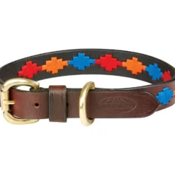 WeatherBeeta Halsband Polo Leer Beaufort Brown/Rood/Oranje/Blauw