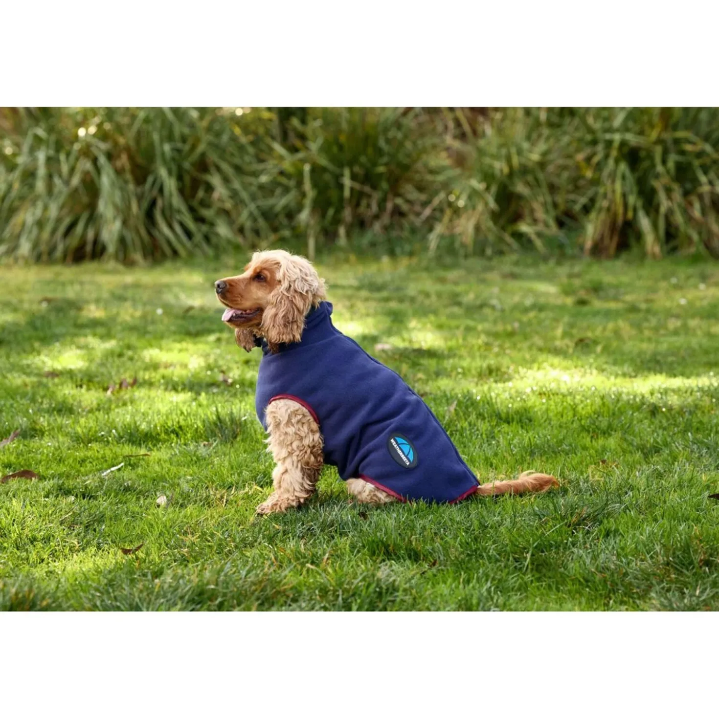 WeatherBeeta Hondendeken ComFiTec Fleece Zip Navy/Burgundy