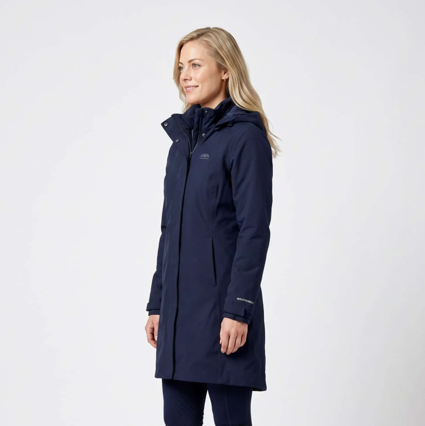WeatherBeeta Lange Jas Protect Waterproof Insulated Longline Navy