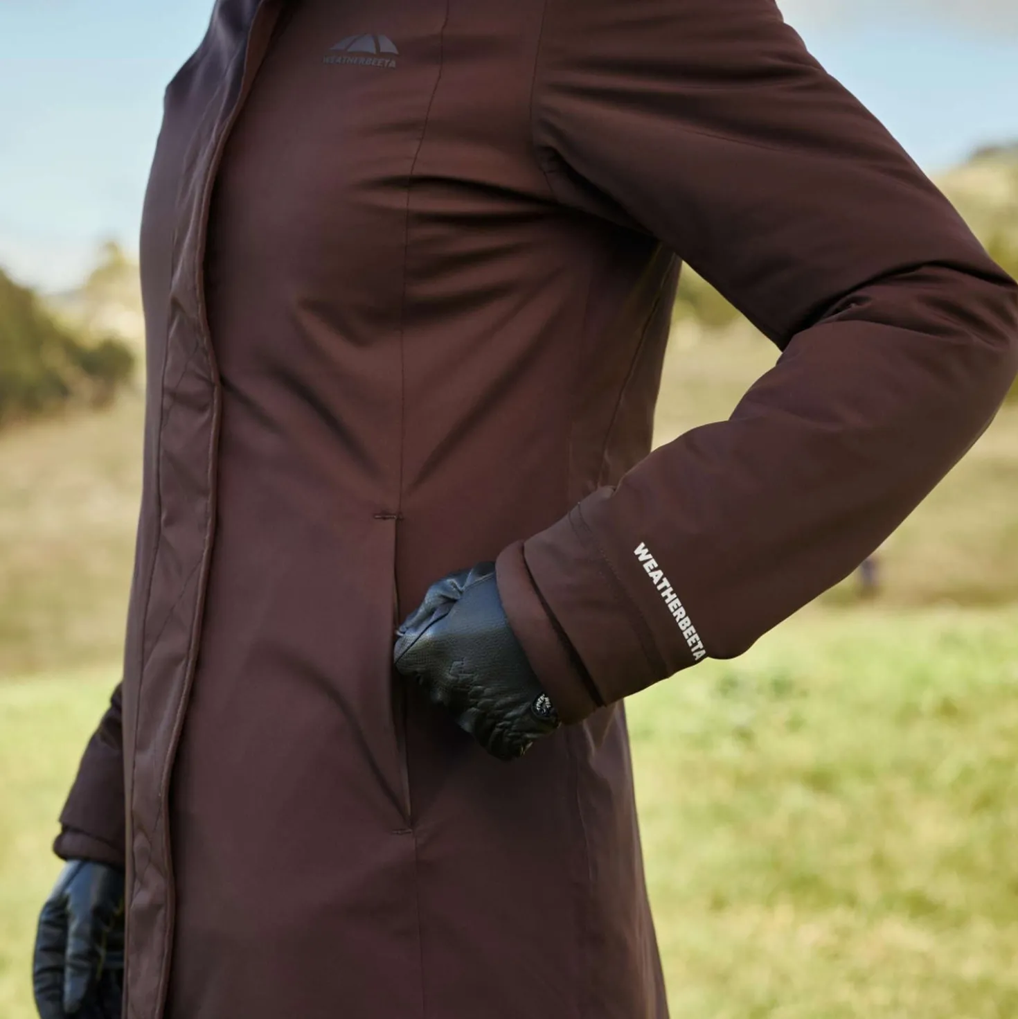 WeatherBeeta Lange Jas Protect Waterproof Insulated Longline Espresso