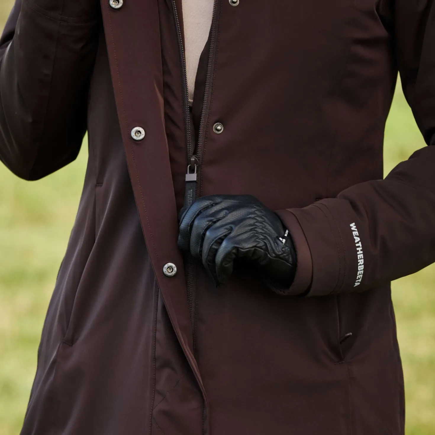 WeatherBeeta Lange Jas Protect Waterproof Insulated Longline Espresso