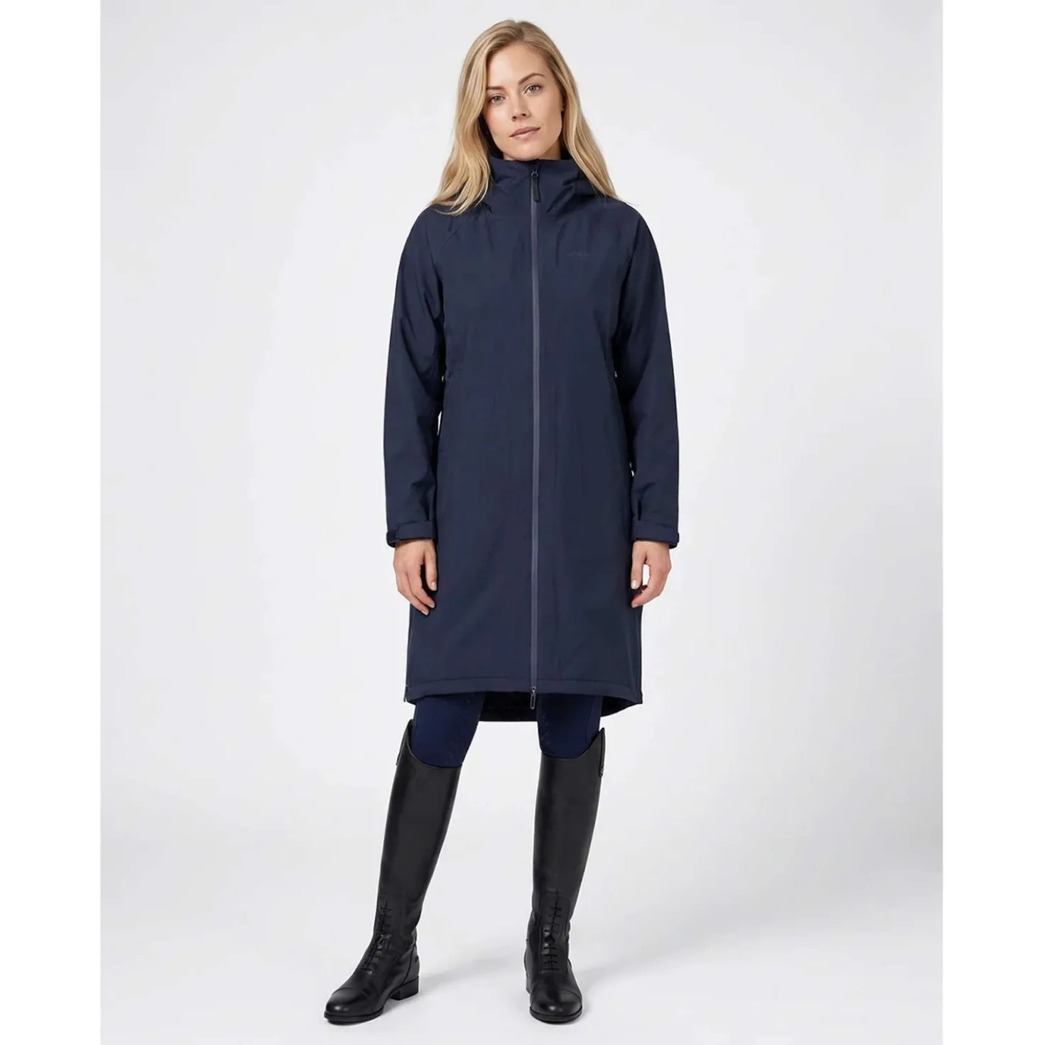 WeatherBeeta Lange Jas Spectator Waterproof Fleece Lined Navy