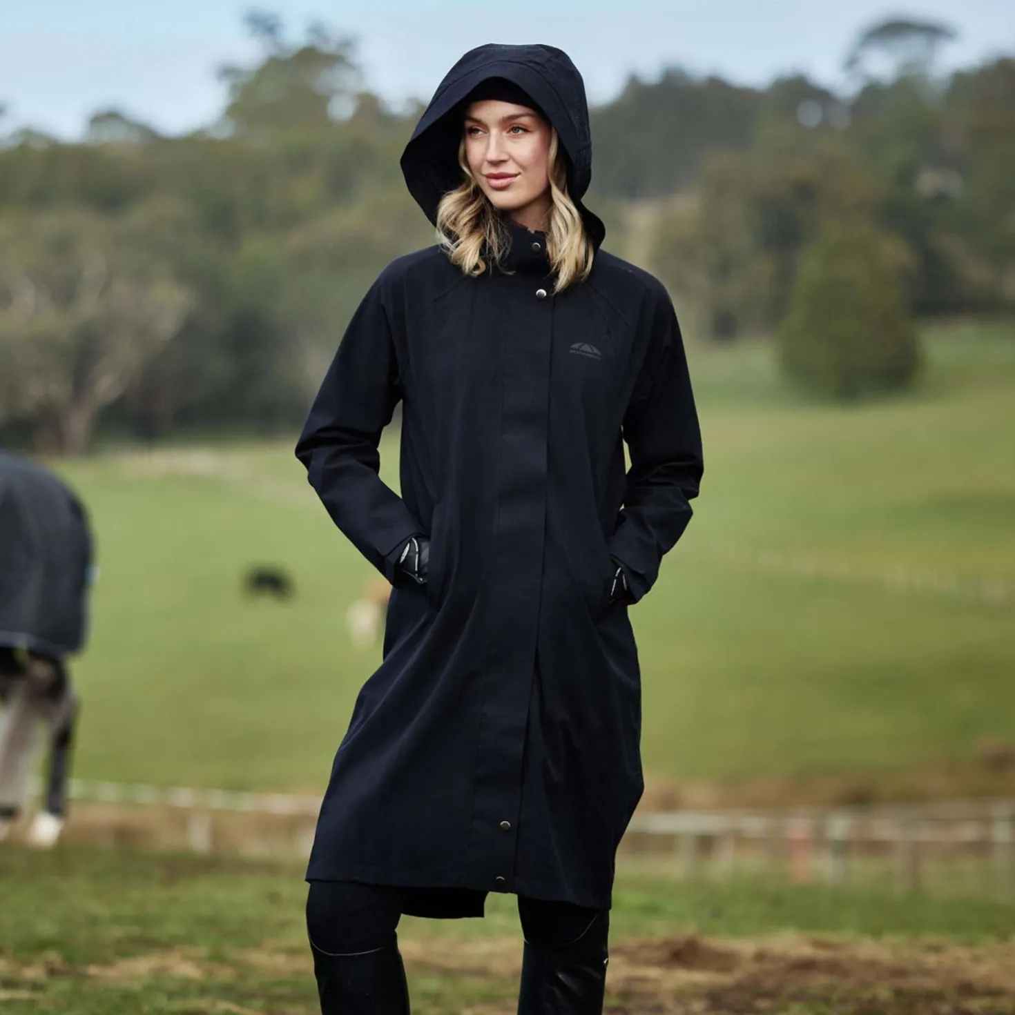 WeatherBeeta Lange Jas Windbreaker Reflective Longline Zwart