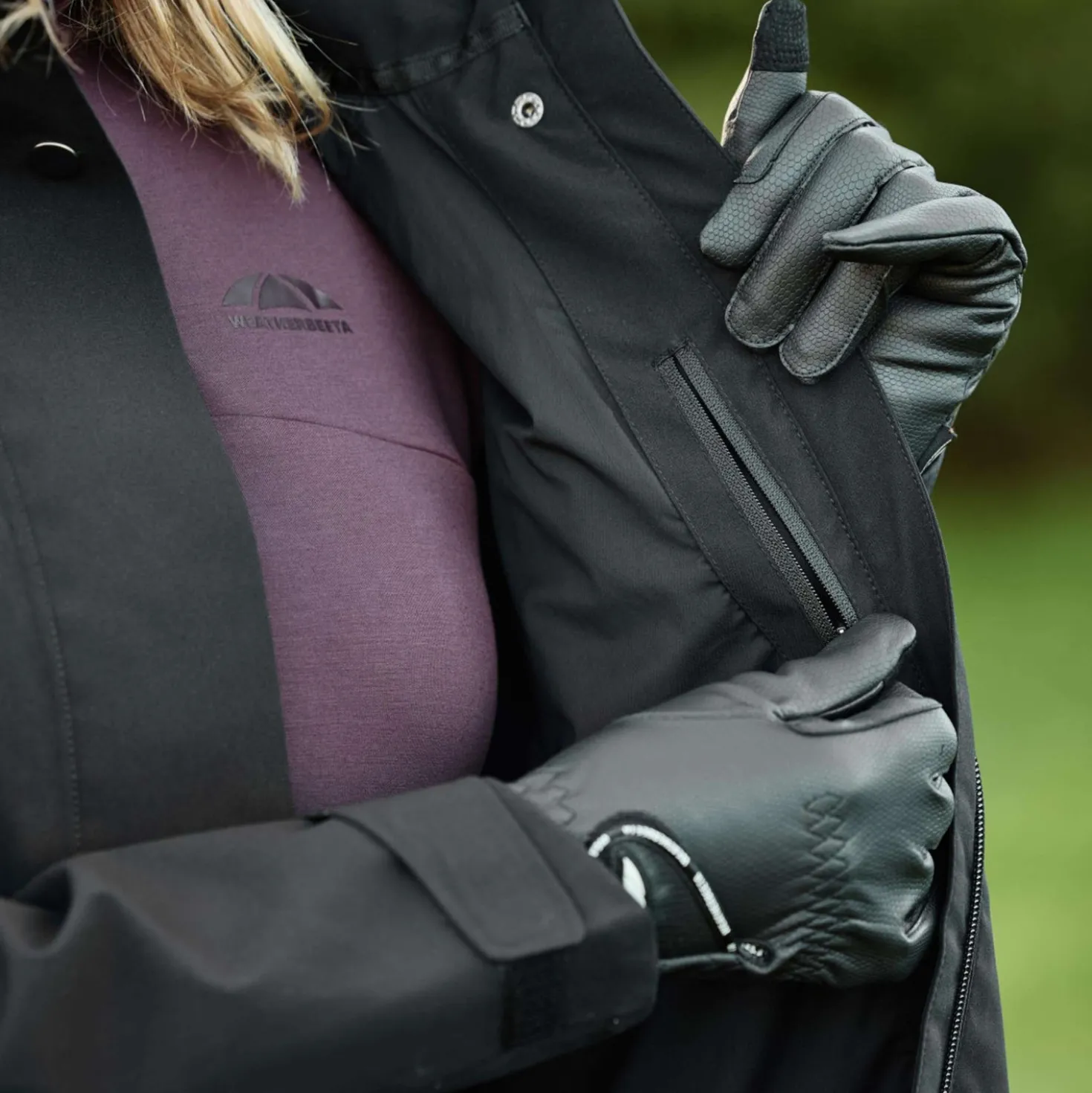 WeatherBeeta Lange Jas Windbreaker Reflective Longline Zwart