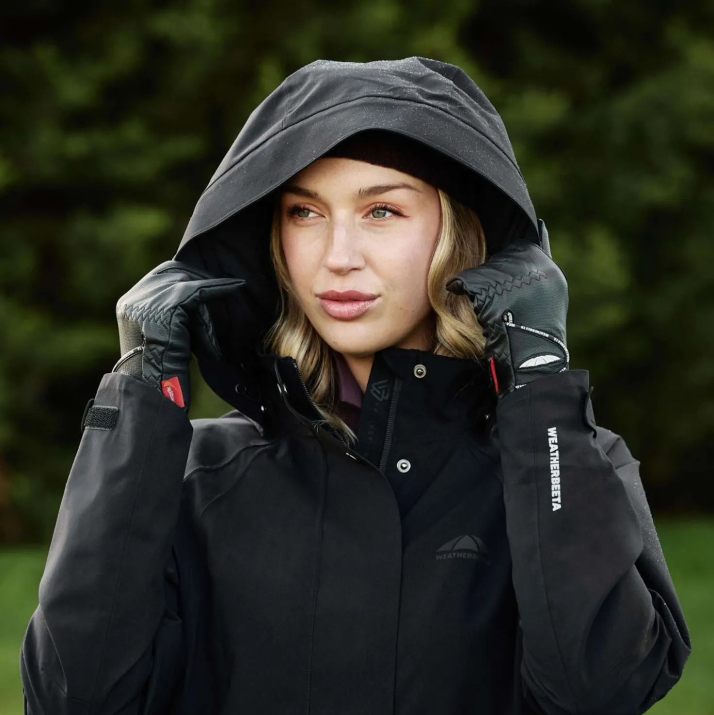 WeatherBeeta Lange Jas Windbreaker Reflective Longline Zwart