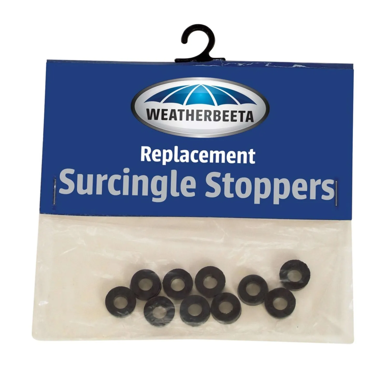 WeatherBeeta Singel Stoppers Rubber 10 Stuks Black