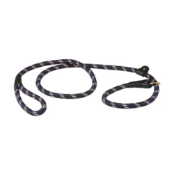 WeatherBeeta Slip Dog Lead Rope Leather Navy/Brown
