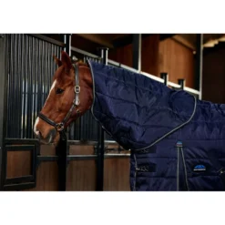WeatherBeeta Staldeken ComFiTec PP Channel Quilt Detach-A-Neck 220g Navy/Charcoal
