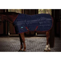 WeatherBeeta Staldeken ComFiTec 210D Channel Quilt Standard Neck 100g Navy/Burgundy