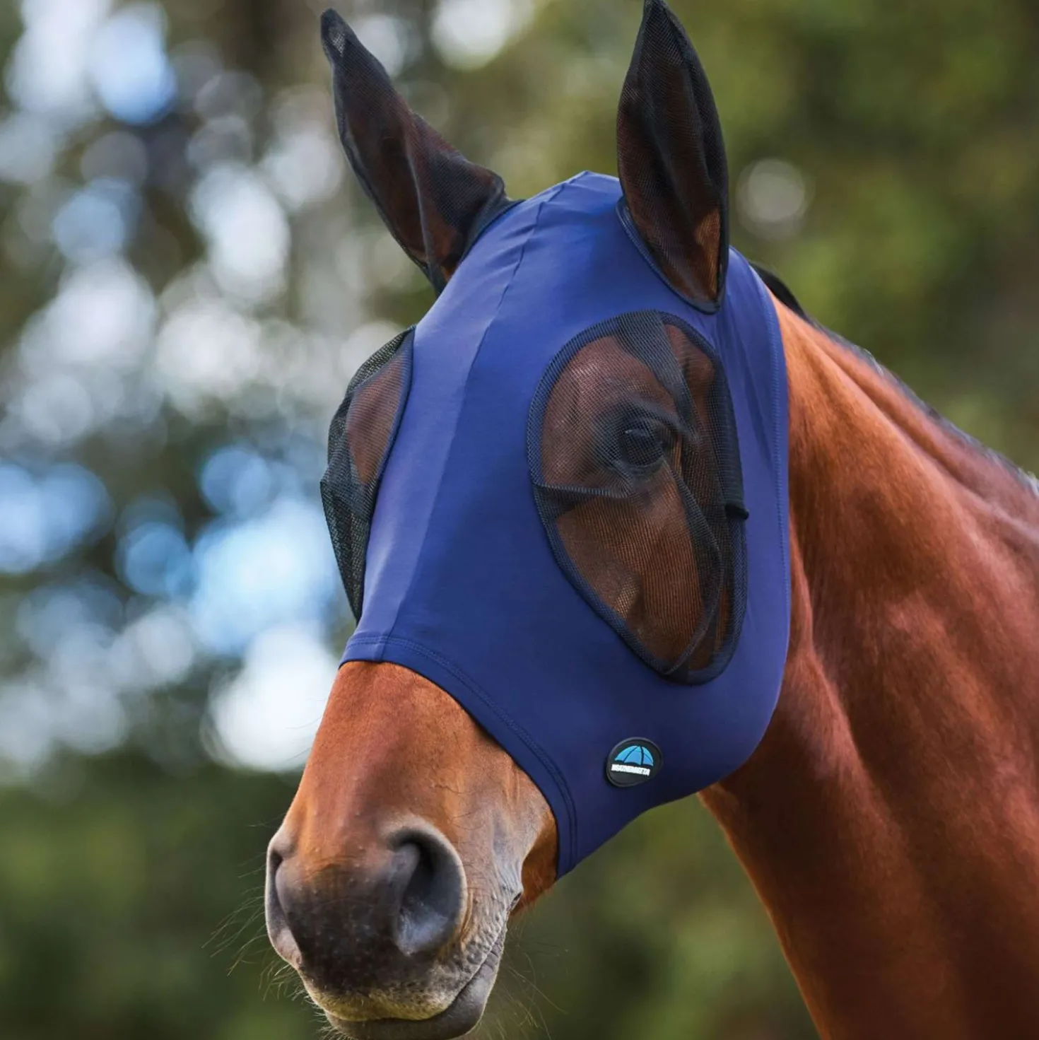 WeatherBeeta Vliegenmasker ComFiTec Stretch met Oren Navy/Zwart