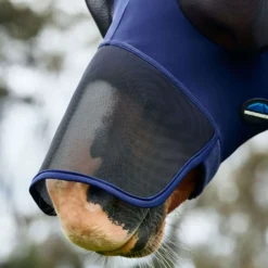 WeatherBeeta Vliegenmasker ComFiTec Luxe Stretch met Oren en Neus Navy/Zwart