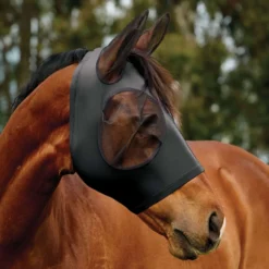 WeatherBeeta Vliegenmasker ComFiTec Deluxe Stretch met Oren Zwart/Zwart