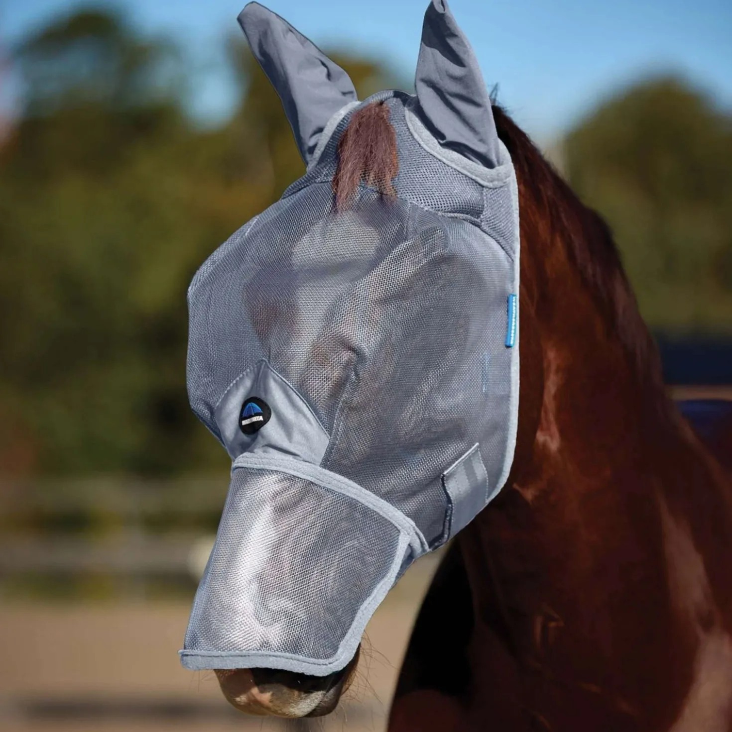 WeatherBeeta Vliegenmasker ComFiTec Durable met Oren en Neus Grijs